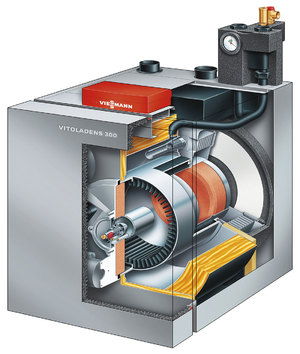 Котел со сменной горелкой