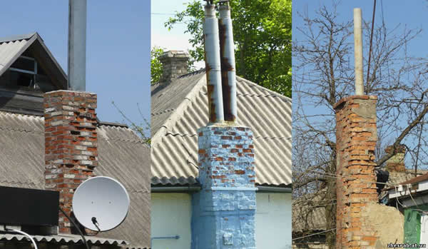 Повреждения дымоходов из асбестовых труб
