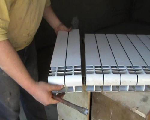 При необходимости можно добавить необходимое количество секций радатора