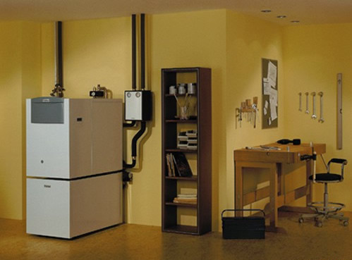 Котел в интерьере