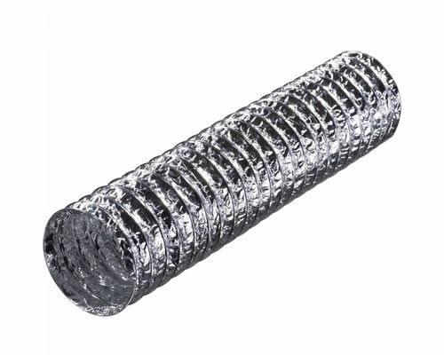 Неизолированный воздуховод на проволочном каркасе из алюминиевой фольги