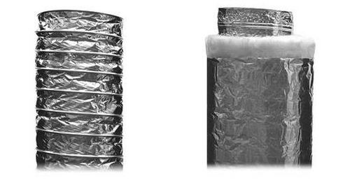 теплоизолированные воздуховоды из алюминиевой фольги