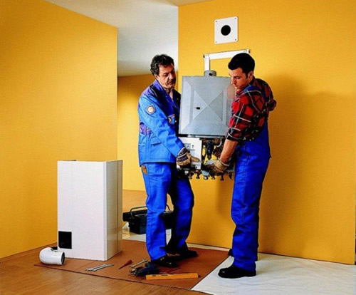 монтаж котла