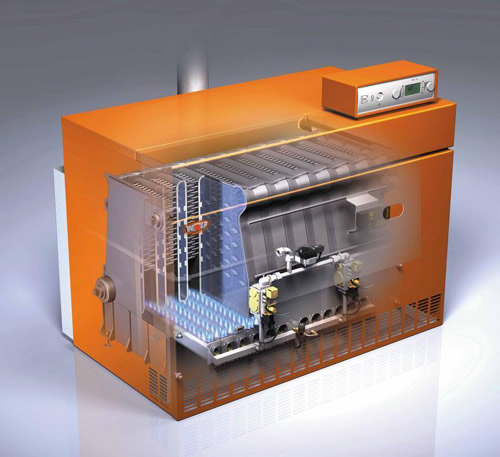 Напольный котел с открытой камерой сгорания