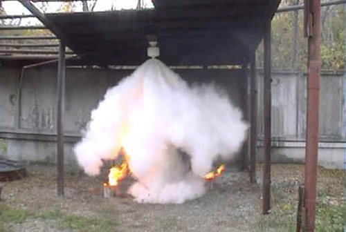 Процесс тушение пожара