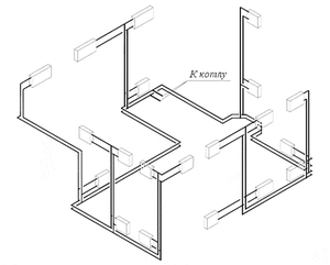 Схема вертикальной разводки