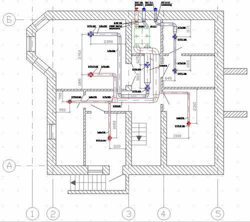 Схема вентиляции цокольного этажа коттеджа