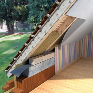 Структура теплоизоляции крыши минватой