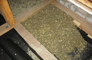 опилки и утепление потолка