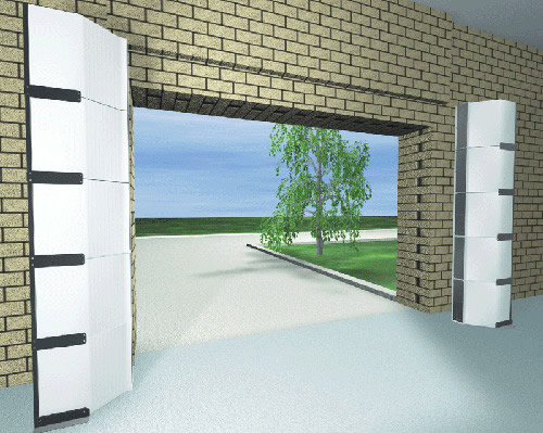 Горизонтальные завесы устанавливаются в высоких проемах